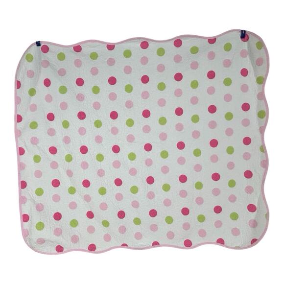 Silver Cloud Coverlet Pink Green Love Color Elephant Spot Baby Toddler Blanket - Picture 1 of 6